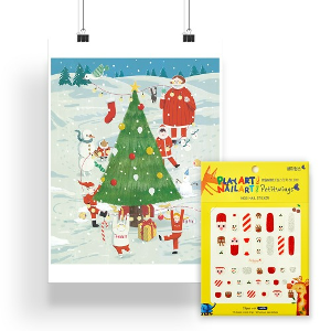 [무료배송 사은품 증정] 크리스마스 이벤트 Christmas Tree 포스터+산타 젤 네일스티커 세트